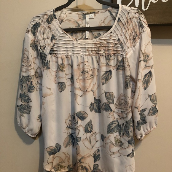 LC Lauren Conrad Tops - Sheer Floral Top